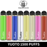 Yuoto Disposable Vape 1500 Puffs 15 Flavors in Dubai UAE