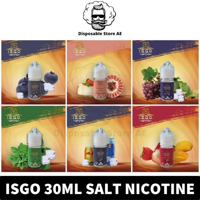 BEst Isgo Salt Nicotine 30ml 25mg 50mg in Dubai, UAE Isgo Salt Nic UAE