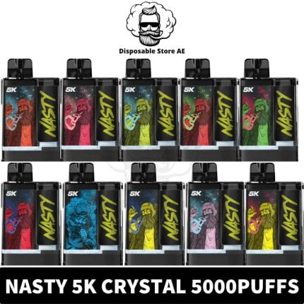 Best Buy Nasty Crystal 5K Disposable 5000Puffs Rechargeable Vape in Dubai, UAE -500mAh Vape - Nasty 5000Puffs -Nasty 5k UAE -Nasty Vape Dubai near me