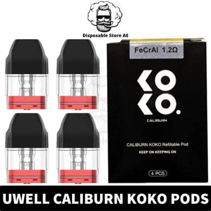 Best Buy Uwell Caliburn Koko Pods Empty Replacement Pod Cartridge in Dubai, UAE (4PCS Per Pack) - Caliburn Koko Pod Cartridge - vape Near me vape dubai