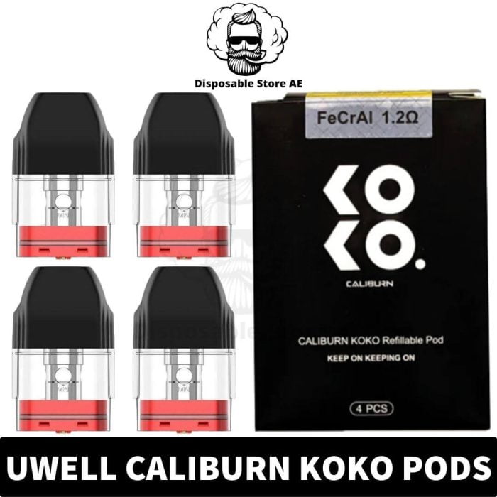 Best Buy Uwell Caliburn Koko Pods Empty Replacement Pod Cartridge in Dubai, UAE (4PCS Per Pack) - Caliburn Koko Pod Cartridge - vape Near me vape dubai