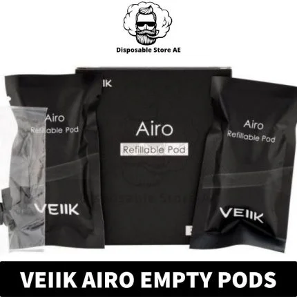 Best Buy Veiik Airo Pods Replacement Empty Pod Cartridge in Dubai, UAE - 1.2ohm - Airo Empty Pods UAE - Airo Replacement Pods - Veiik Airo Pods near me