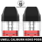Buy Uwell Caliburn Koko Pods Empty Replacement Pod Cartridge in Dubai, UAE (4PCS Per Pack) - Caliburn Koko Pod Cartridge - vape Near me vape dubai