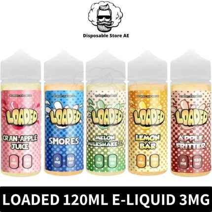 Loaded 120ml Vape Juice 3MG All Flavors in UAE- Loaded 120ml Liquid- Loaded 120ml Juice- Vape Juice Dubai near me- 120ml vape juice