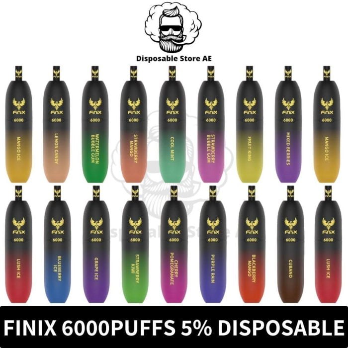 best Finix 6000 Puffs 5% Nicotine Disposable Vape In Dubai- Finix 6000puffs Disposable- Finix Disposable 6000- Vape Dubai Vape Shop Near Me