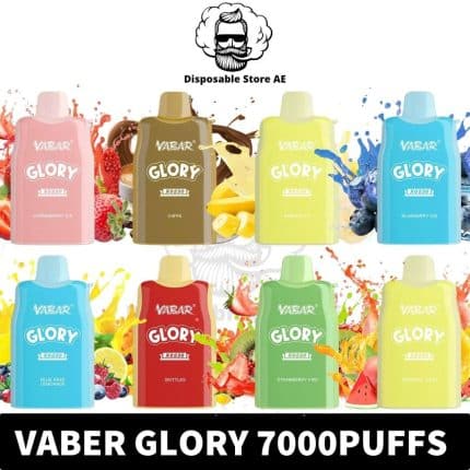 best Vabar Glory Disposable 7000 Puffs 20MG, 50MG Rechargeable Vape in Dubai- Vaber Glory 7000- Vaber 7000Puffs- Vape Shop Near me