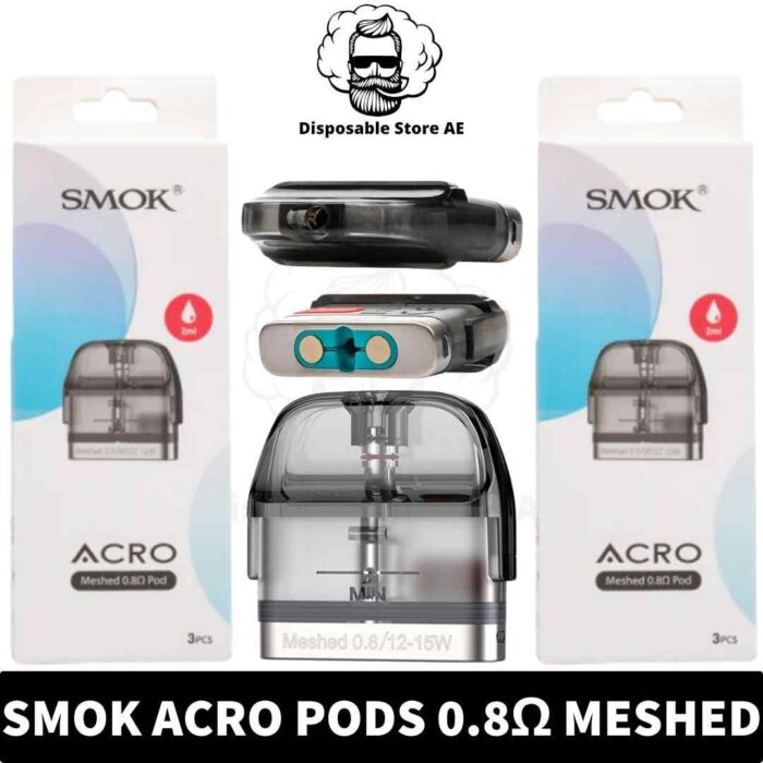 0.8 MESHED Buy SMOK Acro Pod Cartridge in UAE - SMOK Acro Pods Dubai - SMOK Acro Pod Cartridge Dubai - SMOK Cartridge - SMOK Pods Shop near me