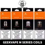 Buy GEEKVAPE M Series Coils in Dubai, UAE ● 0.2ohm Trible Coil ● 0.3ohm Dual Coil ●0.14ohm Single Coil ●1.5ohm Quadra Coils Dubai near me