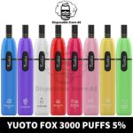 Buy YUOTO Fox 3000 Puffs Rechargeable in UAE - YUOTO Fox Disposable 50mg Rechargeable Vape in Dubai - YUOTO 3000 Puffs vape Near Me vape dubai