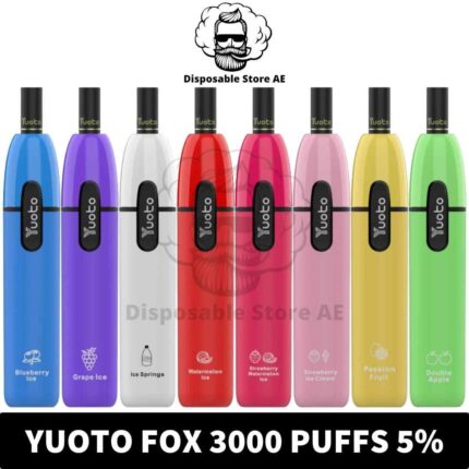 Buy YUOTO Fox 3000 Puffs Rechargeable in UAE - YUOTO Fox Disposable 50mg Rechargeable Vape in Dubai - YUOTO 3000 Puffs vape Near Me vape dubai
