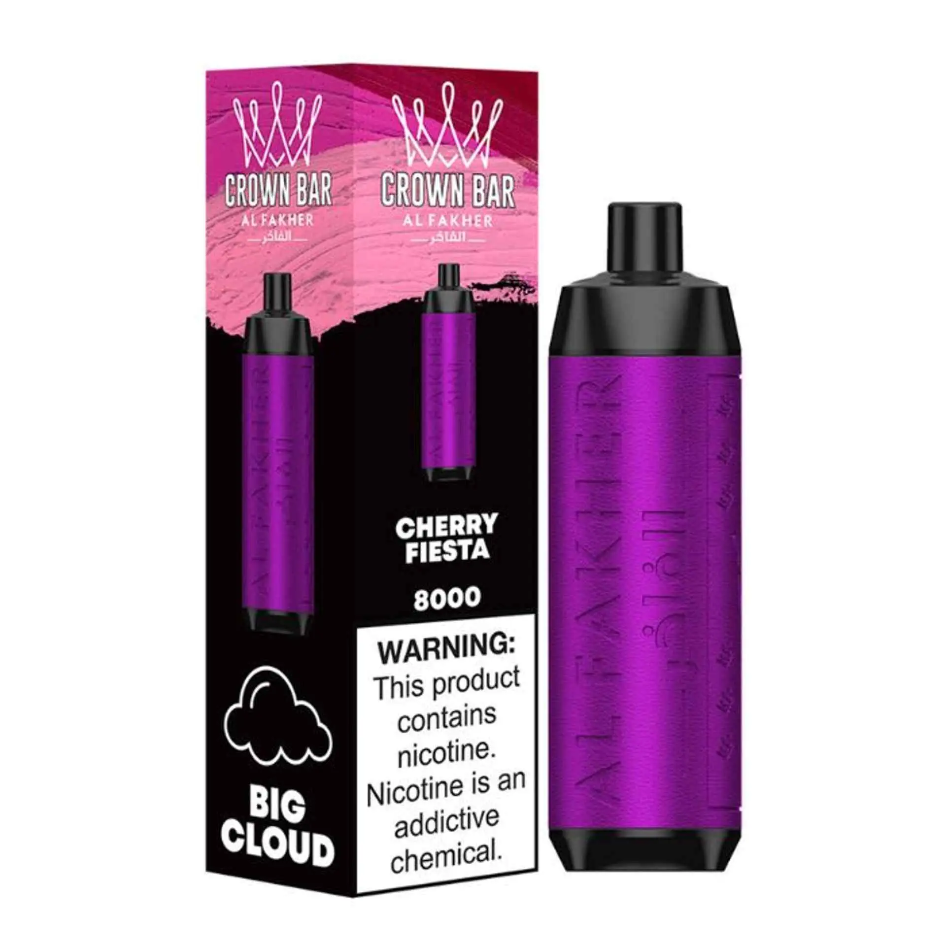 CHERRY FIESTA CHERRY RASPBERRY Buy CROWN BAR AL FAKHER Disposable 5% 8000Puffs Rechargeable Vape in UAE - CROWN BAR VAPE DUBAI- Vape Shop Near me Dubai CROWN