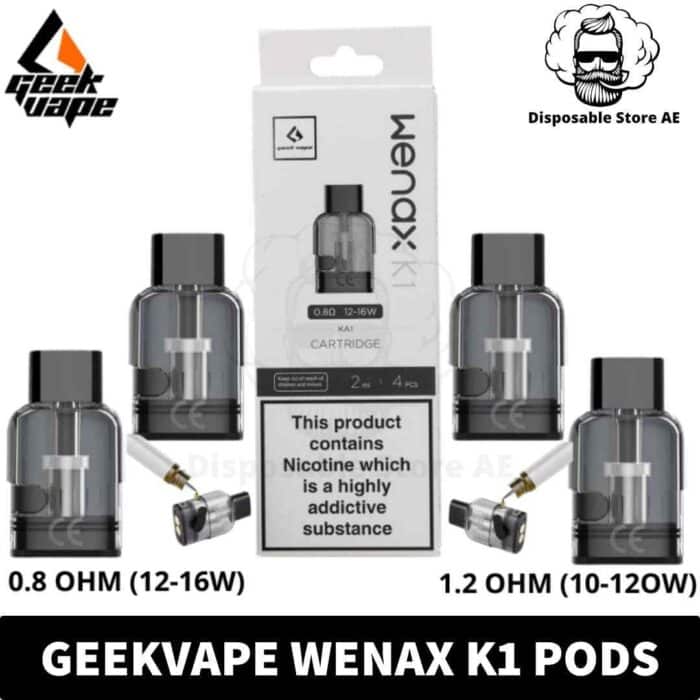 GEEKVAPE K1 Replacement Pods in Dubai - k1 1.2ohm Pods in Dubai - K1 0.8ohm Pods in Dubai - GEEKVAPE Pods shop dubai neer me