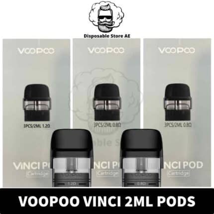 Buy VOOPOO Vinci Replacement Pod of 0.8ohm Freebase Pod & 1.2 ohm Saltnic Pod in UAE - VOOPOO Vinci Pods Shop in Dubai Near Me
