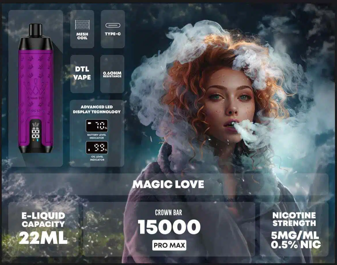 best AL FAKHER Crown Bar Pro Max Disposable 15000 Puffs Rechargeable Vape in Dubai - Disposable Vape Shop UAE - AL FAKHER 15000 Puffs