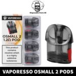 Discover the efficient Vaporesso Osmall 2 Replacement Pods. With a 1.2ohm coil and 2ml capacity, enjoy flavorful vaping. Pack of 4 available now!