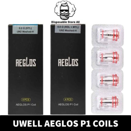 UWELL Aeglos P1 Replacement Coils options_ UN2 Meshed-H 0.2ohm Coil for DTL (45W-52W) and 0.6ohm Coil for MTL_RDL vaping (23W-27W)