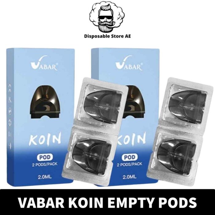 VABAR Koin Empty Cartridge, designed for seamless compatibility with the VABAR Koin Kit. Enjoy a 2.0ml capacity for extended vaping sessions
