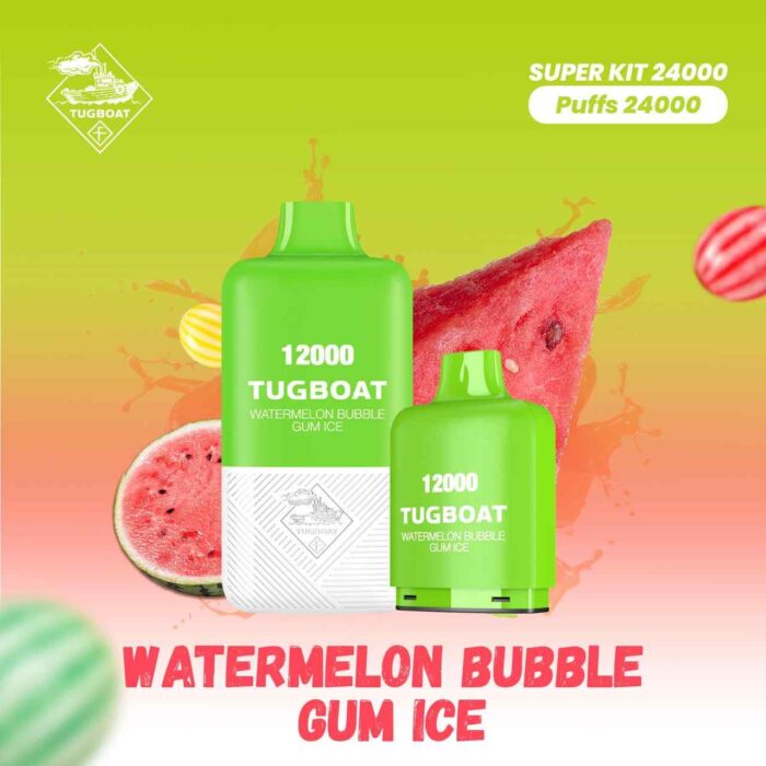 TUGBOAT SUPER 12000 + 12000 Puffs 50MG Disposable Vape in UAE. TUGBOAT Super Kit 24000 Puffs Disposable Vape shop near me