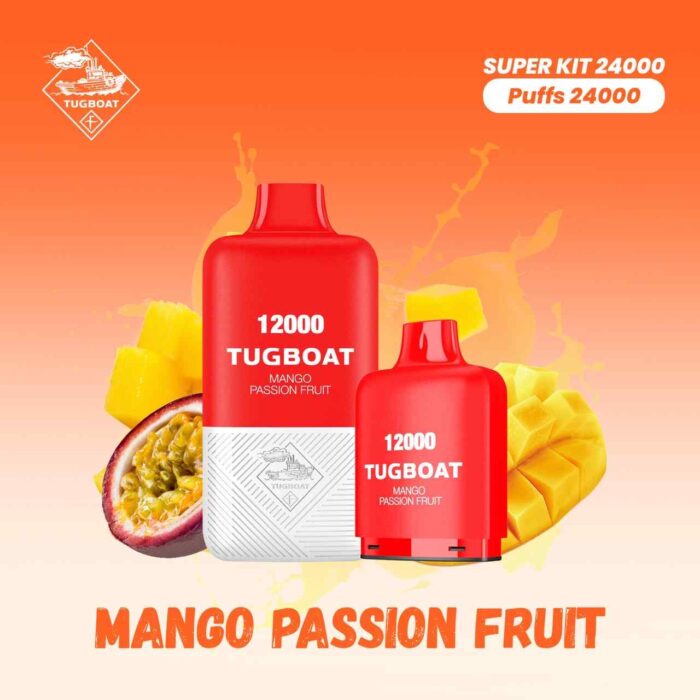 TUGBOAT SUPER 12000 + 12000 Puffs 50MG Disposable Vape in UAE. TUGBOAT Super Kit 24000 Puffs Disposable in dubai