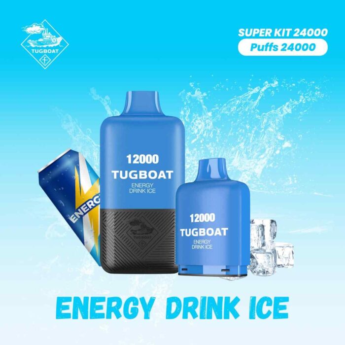 TUGBOAT SUPER 12000 + 12000 Puffs 50MG Disposable Vape in UAE. TUGBOAT Super Kit 24000 Puffs in dubai