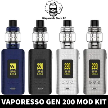 VAPRESSO GEN 200 Pod System Kit Price in UAE. VAPORESSO GEN 200 Mod Kit Shop in Dubai. GEN 200 2ml Capacity iTank Pod System Kit