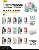 MYLE Meta 9000 Puffs 50mg Nicotine in Dubai - Image 3