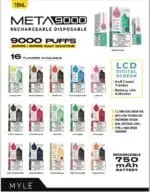 MYLE Meta 9000 Puffs 50mg Nicotine in Dubai - Image 3