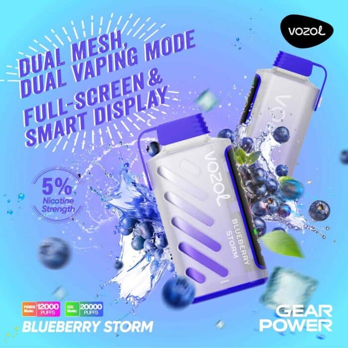 vozol gear power 20000 puffs price in dubai BLUEBERRY STORM