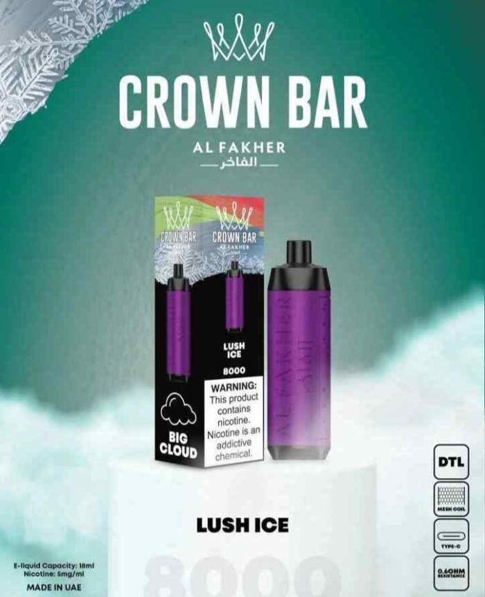 LUSH ICE crown bar 8000 puffs