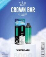 WHITE FLASH crown bar 8000 puffs