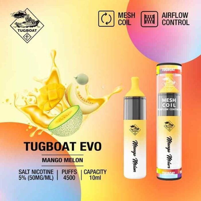 TUGBOAT Evo 4500 Puffs Price in Dubai MANGO MELON