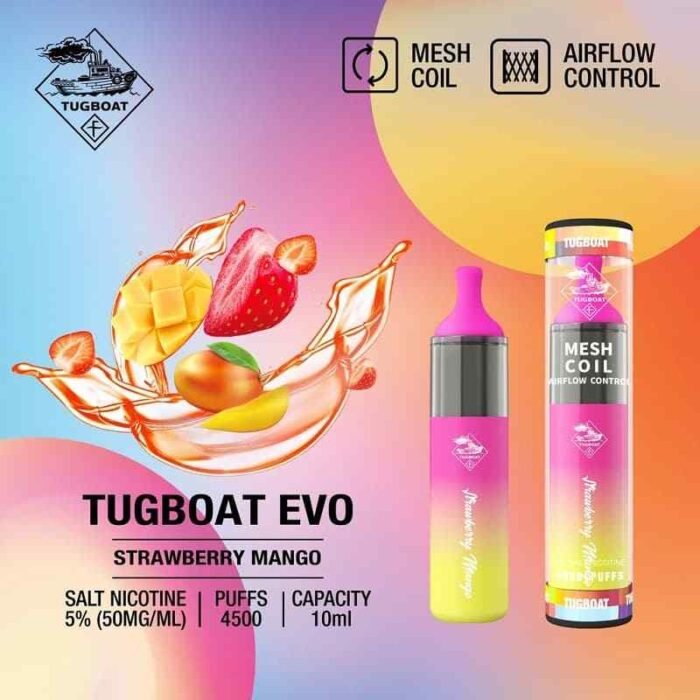 TUGBOAT Evo 4500 Puffs Price in Dubai STRAWBERRY MANGO