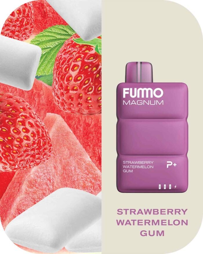 FUMMO Magnum 8000 Puffs 2% Nicotine Disposable Vape in Dubai - Strawberry Watermelon Gum