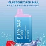 Fury Bar 5000 Puffs 50MG Nicotine Disposable Vape in Dubai - Blueberry Red Bull