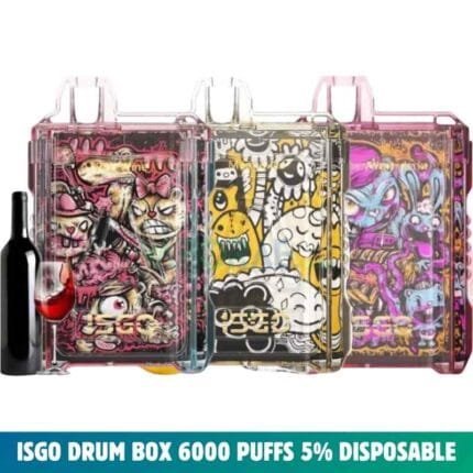 ISGO Drum Box 6000 Puffs 5% Rechargeable Disposable Vape in Dubai