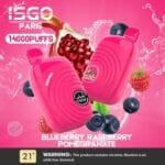 ISGO Paris 14000 Puffs 2% Nicotine Disposable Rechargeable Vape in Dubai - Blueberry Respberry Pomegranate