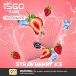 ISGO Paris 14000 Puffs 2% Nicotine Disposable Rechargeable Vape in Dubai - Strawberry Ice