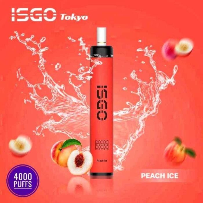 ISGO Tokyo 4000 Puffs 2% Nicotine Disposable Vape In Dubai - Peach Ice