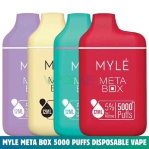 MYLE Meta Box 5000 Puffs 2 Nicotine Disposable Vape Price in Dubai