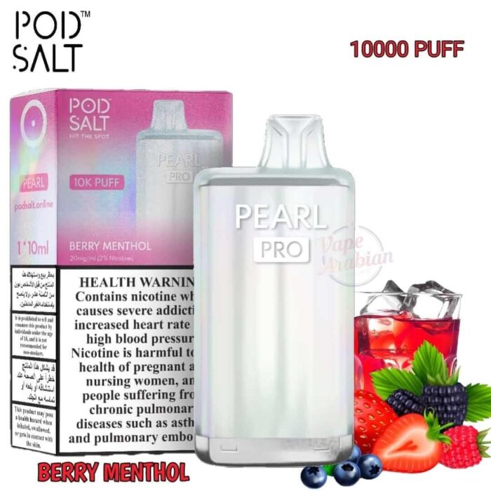 PODSALT PEARL PRO 10000 Puffs Price in Dubai BERRY MENTHOL