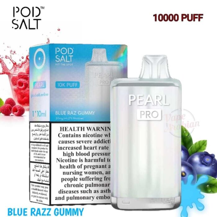 PODSALT PEARL PRO 10000 Puffs Price in Dubai BLUE RAZ GUMMY