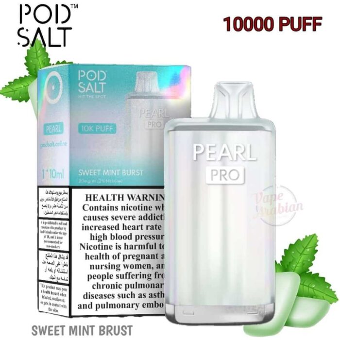 PODSALT PEARL PRO 10000 Puffs Price in Dubai SWEET MINT BURST