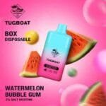 Tugboat Box 6000 Puffs 2% & 5% Disposable Rechargeable vape in Dubai - WATERMELON BUBBLEGUM