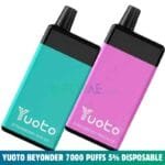 YUOTO Beyonder 7000 Puffs 50mg Disposable Rechargeable Vape in Dubai