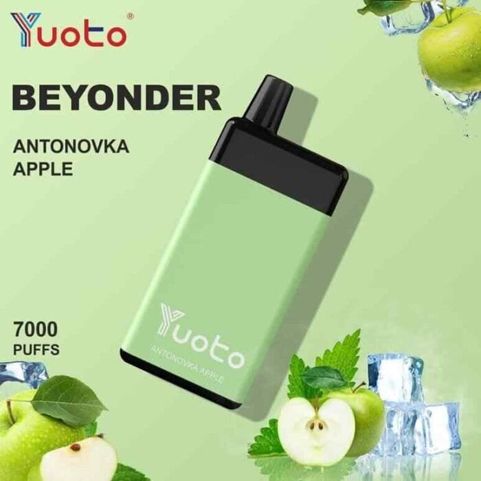 YUOTO Beyonder 7000 Puffs 50mg Disposable Rechargeable Vape in Dubai - ANTONOVKA APPLE