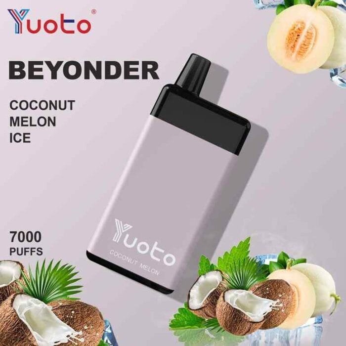 YUOTO Beyonder 7000 Puffs 50mg Disposable Rechargeable Vape in Dubai - COCONUT MELON