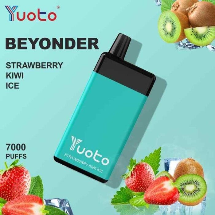 YUOTO Beyonder 7000 Puffs 50mg Disposable Rechargeable Vape in Dubai - STRAWBERRY KIWI ICE