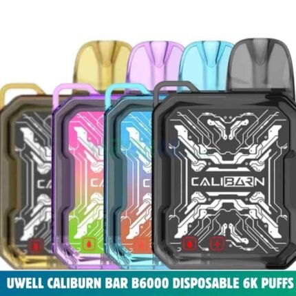 UWELL CALIBURN BAR B6000 Disposable 6000 puffs 50mg Nicotine Vape in Dubai