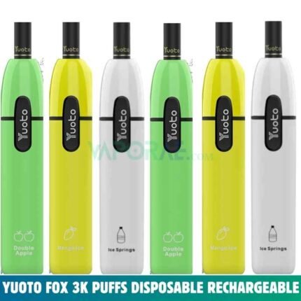 YUOTO Fox 3000 Puffs 50mg Nicotine Disposable Rechargeable Vape in Dubai