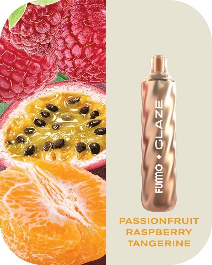 FUMMO Glaze 4500 Puffs 20MG Disposable Vape Price in Dubai Passionfruit Raspberry Tangerine